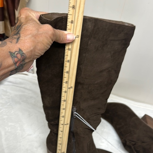 Universal Thread Brown Heeled Boots with Suede Like Finish - Picture 7 of 13